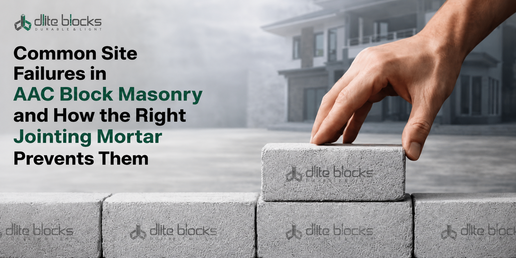 Common Site Failures in AAC Block Masonry and How the Right Jointing Mortar Prevents Them