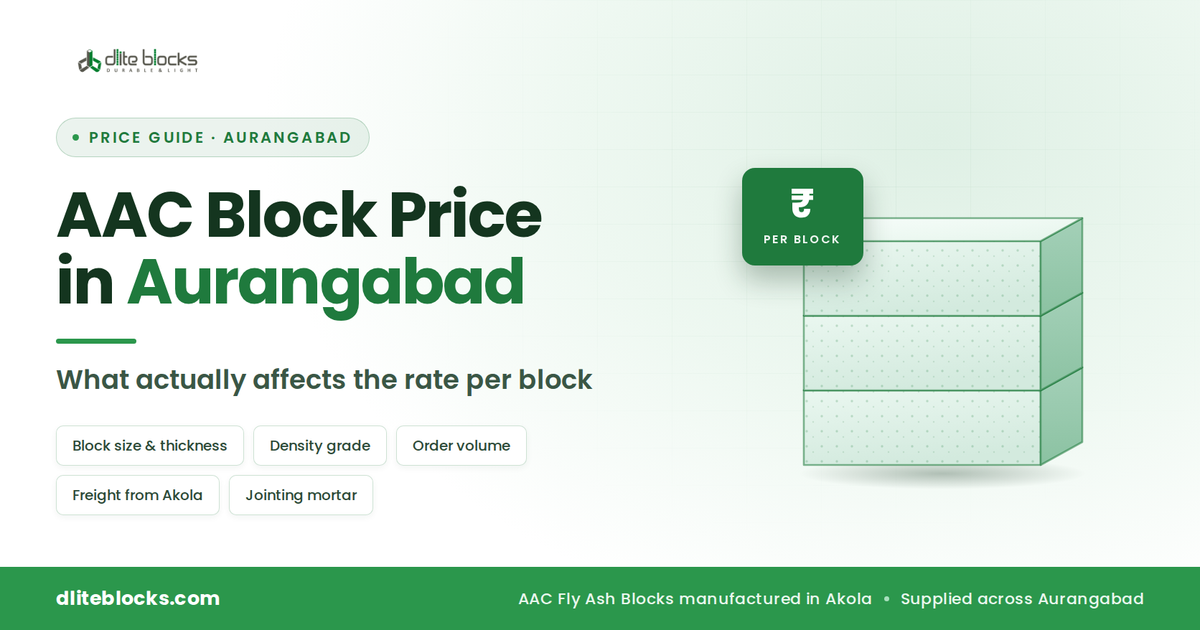 AAC Block Price in Aurangabad: What Affects the Rate Per Block